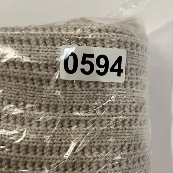 Cable Knitted Collared Sweater Pullover Classic 1/4 zip Tan Men S/M - Picture 9 of 9